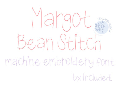 Margot Font Bean Stitch Font