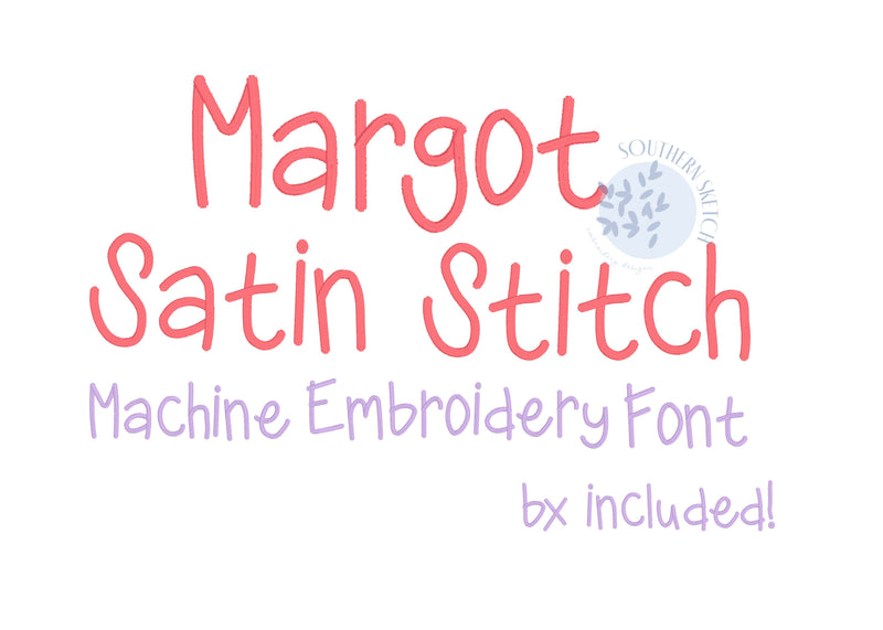 Margot Satin Stitch Font