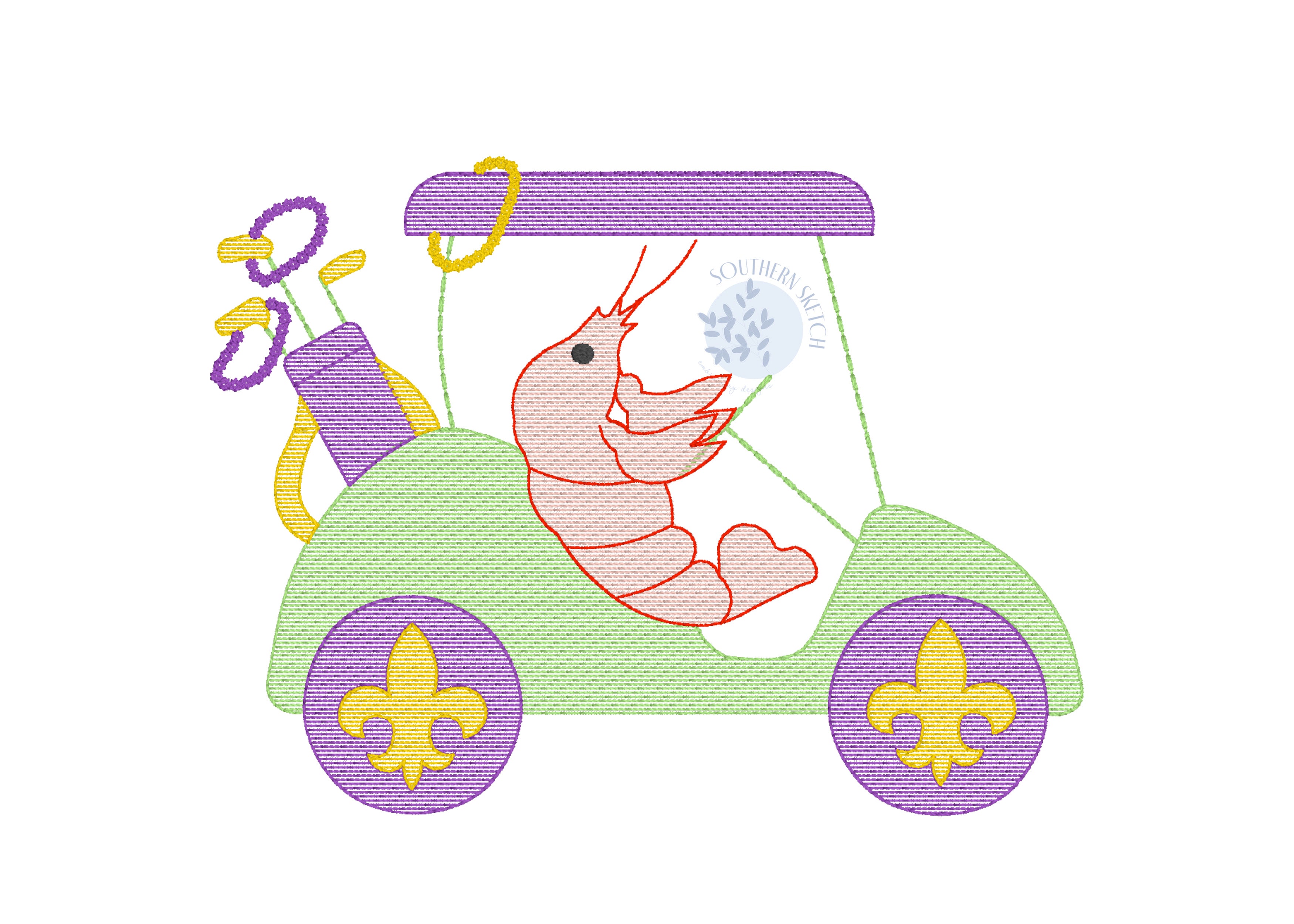 how to decorate a golf cart for mardi gras