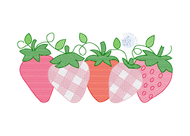 Gingham Strawberry Patch