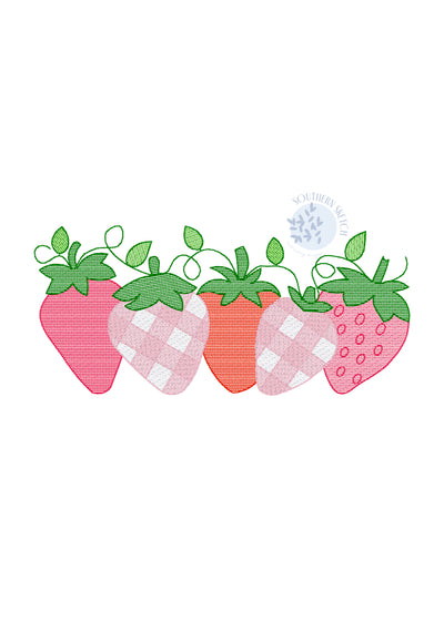 Gingham Strawberry Patch