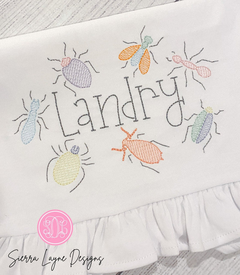 Build Your Own Sketch Bug Design Machine Embroidery Design