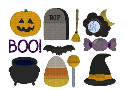 Mini Fill Stitch Halloween Machine Embroidery Design