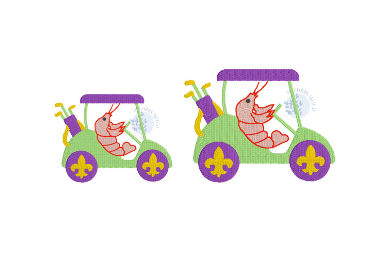 Mini Mardi Gras Golf Cart