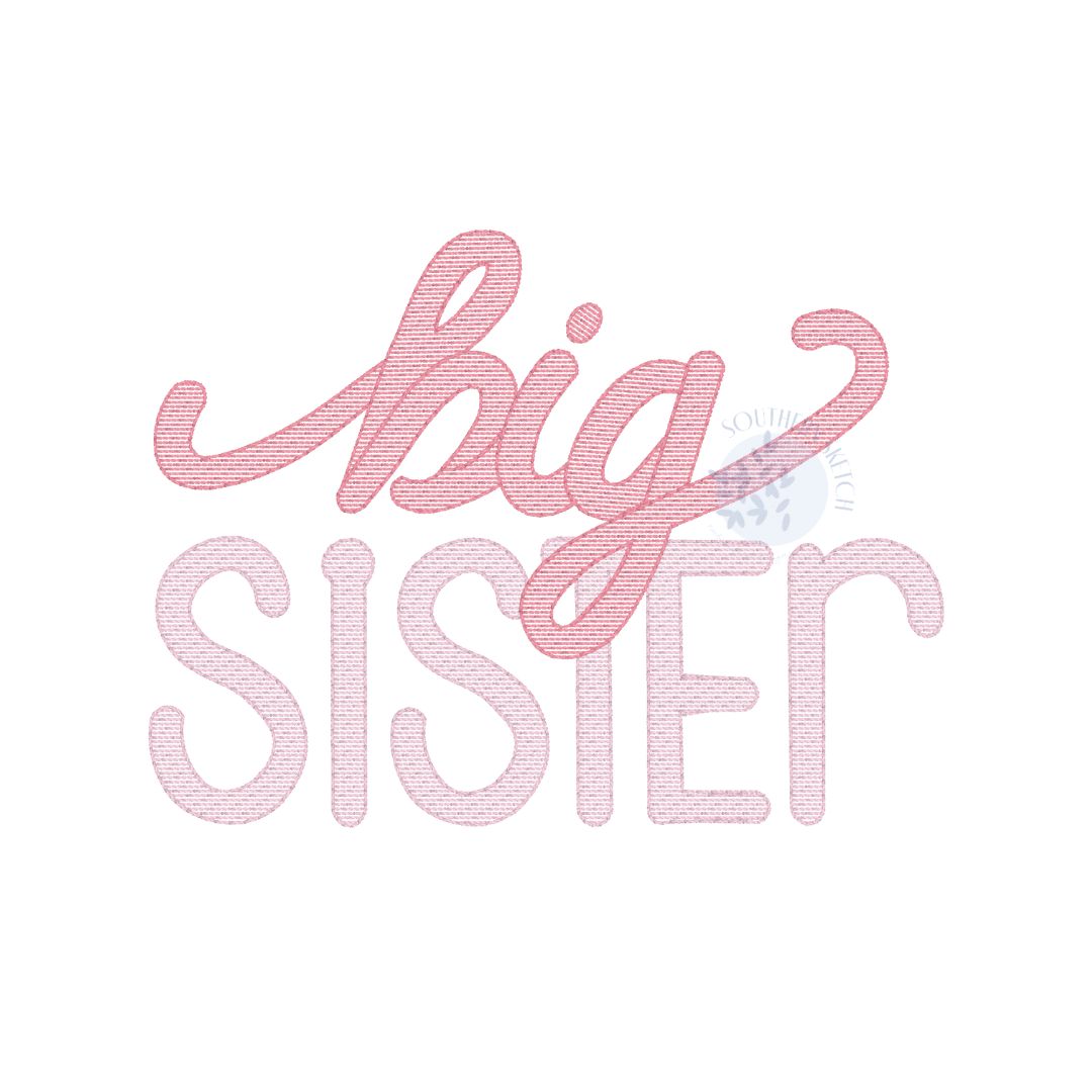 Sibling Lettering Machine Embroidery Designs – Southern Sketch Designs