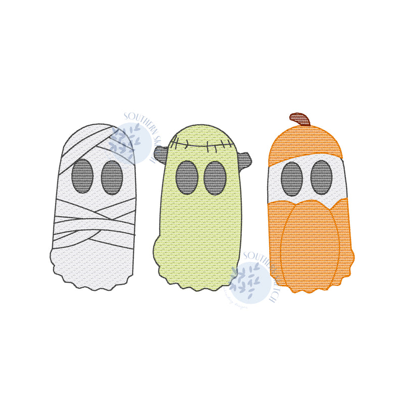 Halloween Costume Ghost Trio