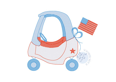 4th of July Cozy Coupe