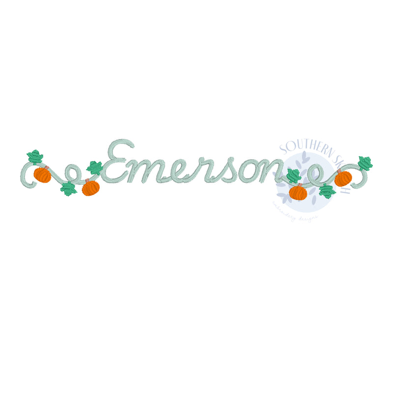 Emerson Satin Stitch Font