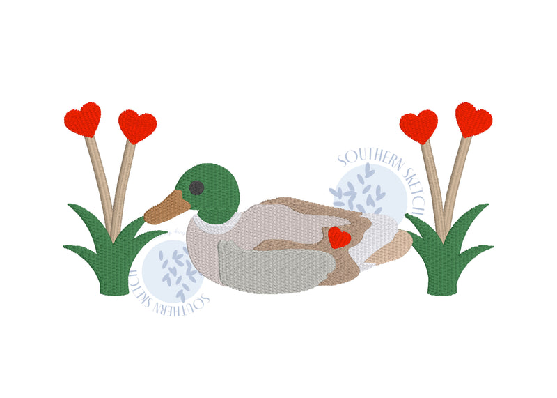 Fill Stitch Hear Mallard Duck