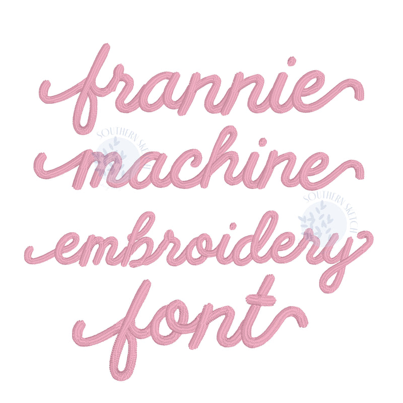 Frannie Satin Stitch Font