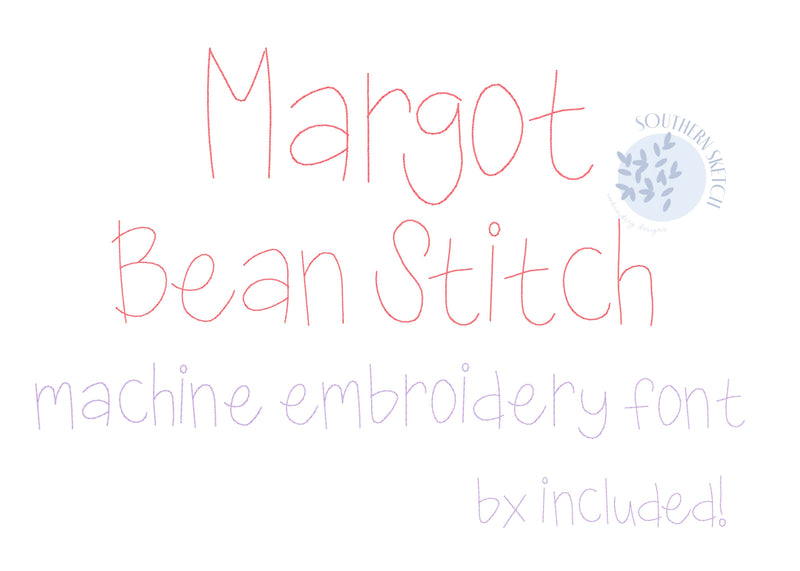 Margot Font Bean Stitch Font