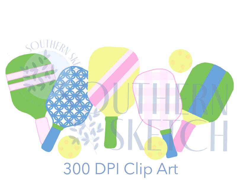 Pickleball Watercolor PNG