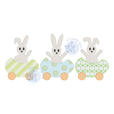 Easter Racing Bunny Trio