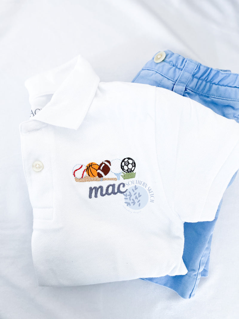 Mini Fill Stitch Sports Spring Summer Basketball, Golf, Football, Baseball, Soccer Ball Machine Embroidery Design