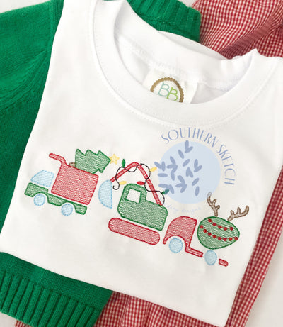 Christmas Construction Trio Machine Embroidery Design Excavator, Dump Truck, Cement Mixer