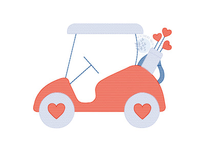 Valentine's Day Golf Cart
