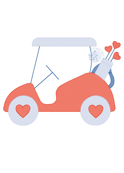 Valentine's Day Golf Cart