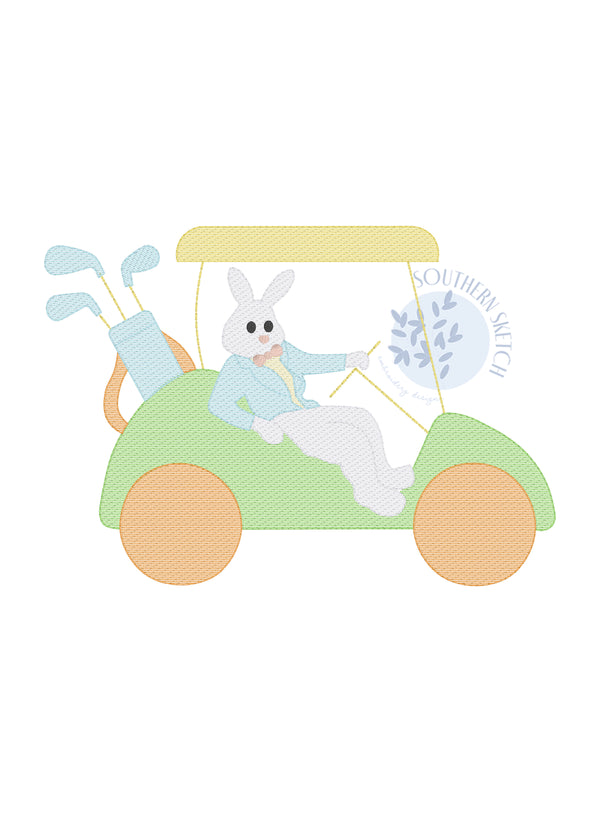 Easter Bunny Golf Cart