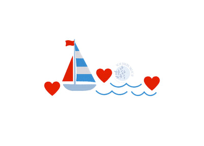 Heart Sailboat Monogram Frame