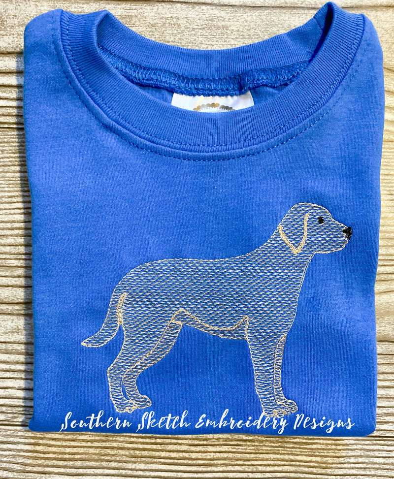 Sketch Labrador Retriever Dog Lab Machine Embroidery Design