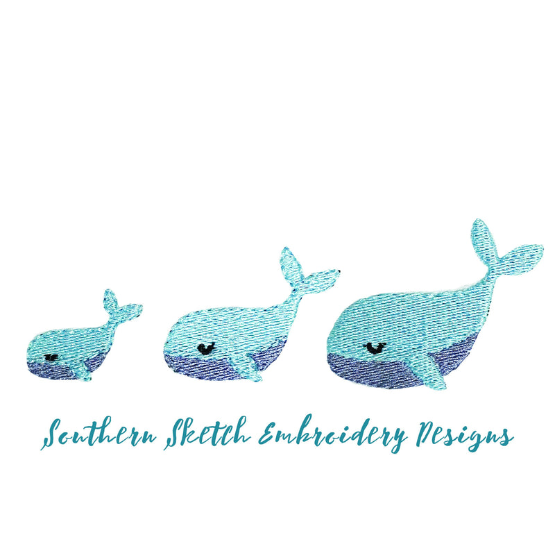Mini Fill Stitch Whale