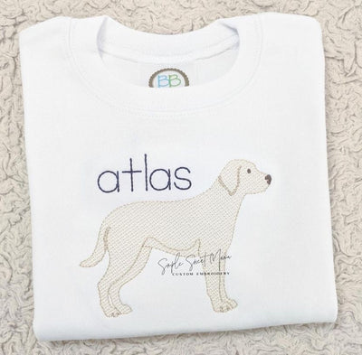 Sketch Labrador Retriever Dog Lab Machine Embroidery Design