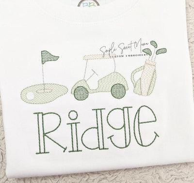 Sketch Golf Trio Machine Embroidery Design