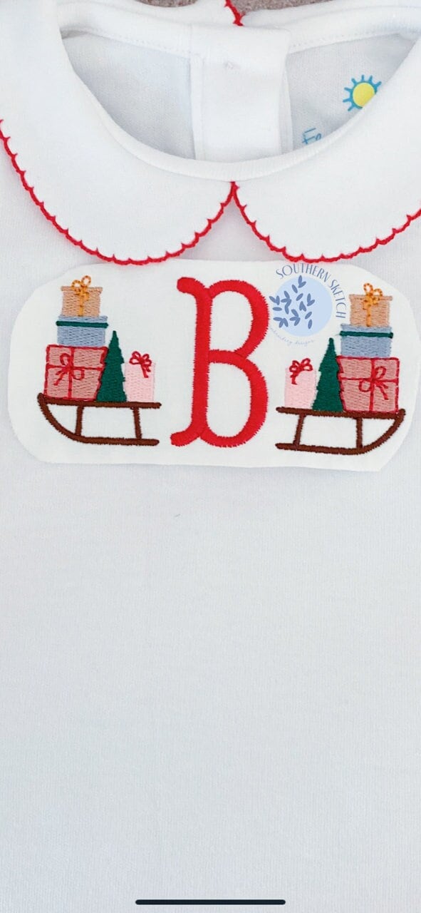 Mini Fill Stitch Christmas Sleds