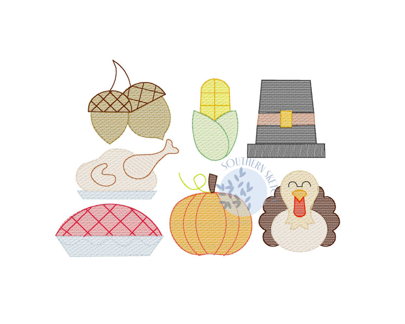 Build Your Own Sketch Thanksgiving Design