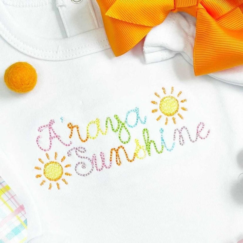 Mini Fill Spring Summer Sun Machine Embroidery Design