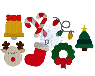 Christmas Mini Fill Stitch Bundle Machine Embroidery Design