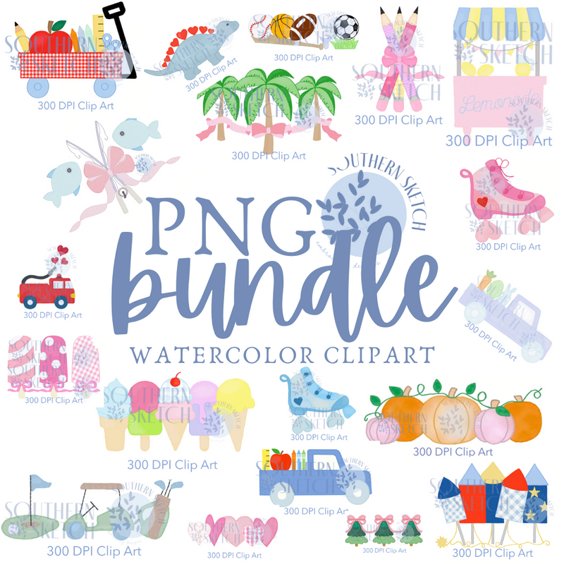 .png Watercolor Clip Art Bundle
