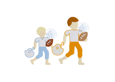Mini Fill Stitch Football Boy Customizable for Any Football Fan Machine Embroidery Design Instant Digital Download 2", 2.5"