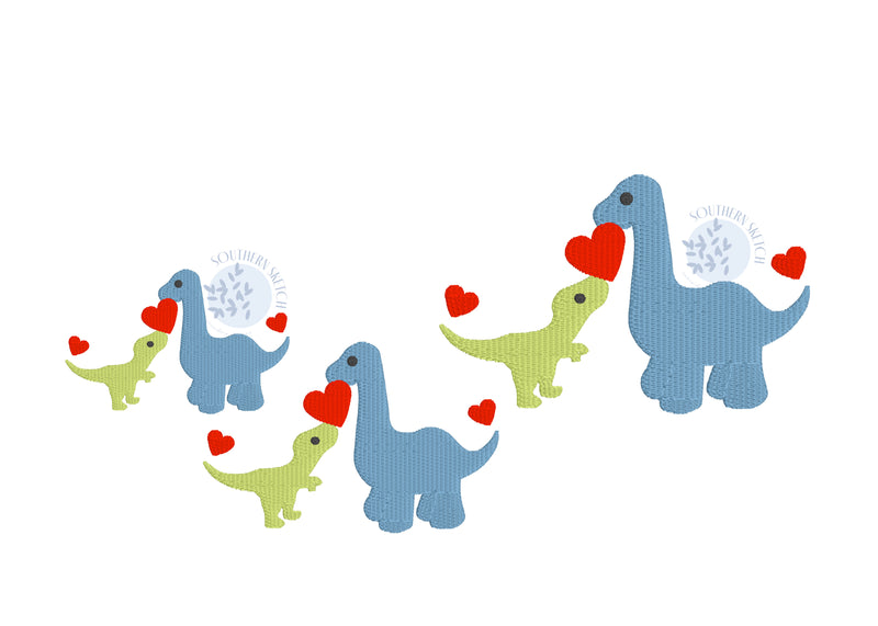 Mini Heart Dinosaurs