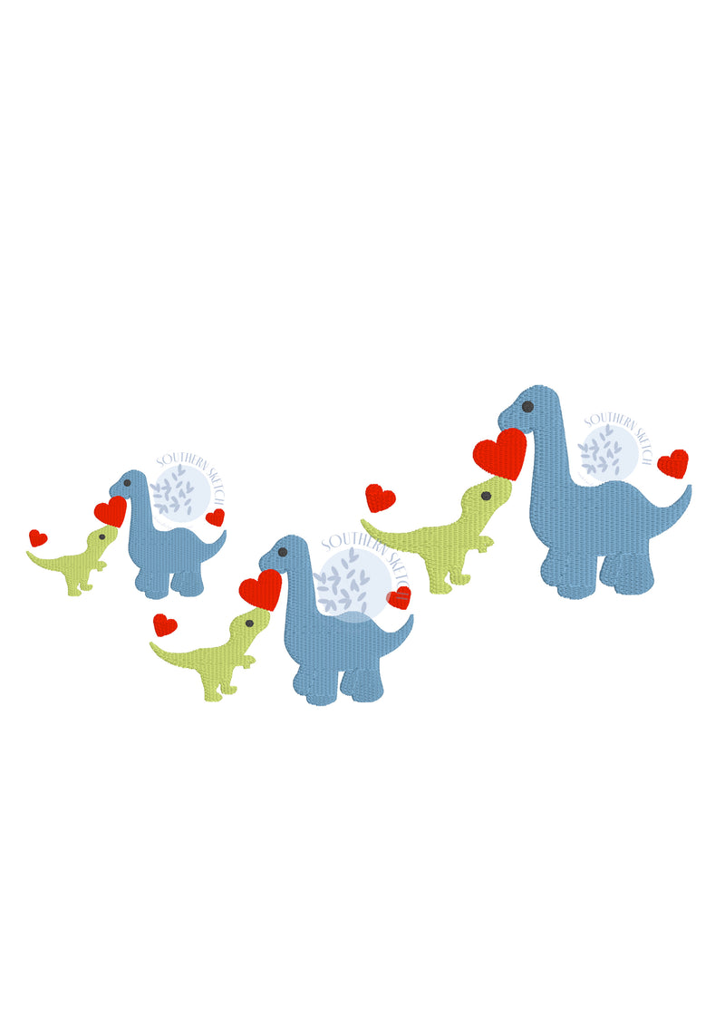 Mini Heart Dinosaurs