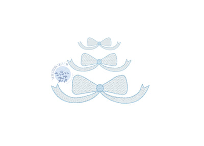 Bow Mini Sketch Fill Simple Girl Ribbon Instant Digital Download Machine Embroidery Design 2.5", 3", 4"