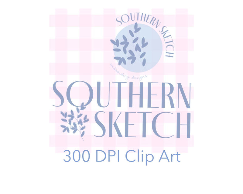 Pink Gingham .png Watercolor Clipart