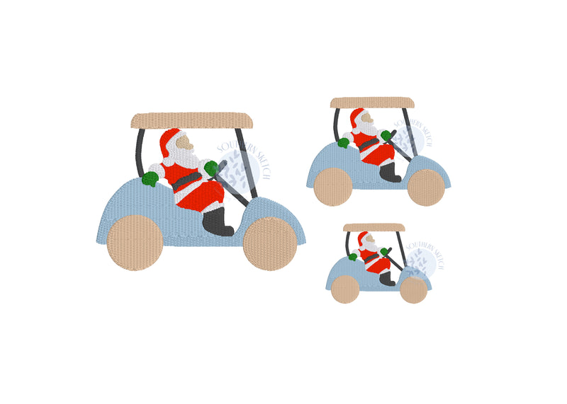 Mini Golf Cart Santa