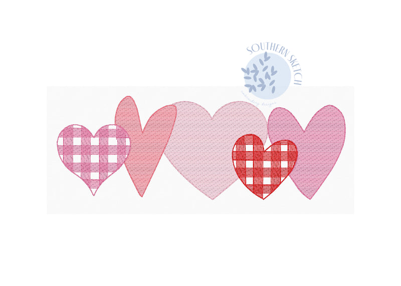 Sketch Hearts Valentine&
