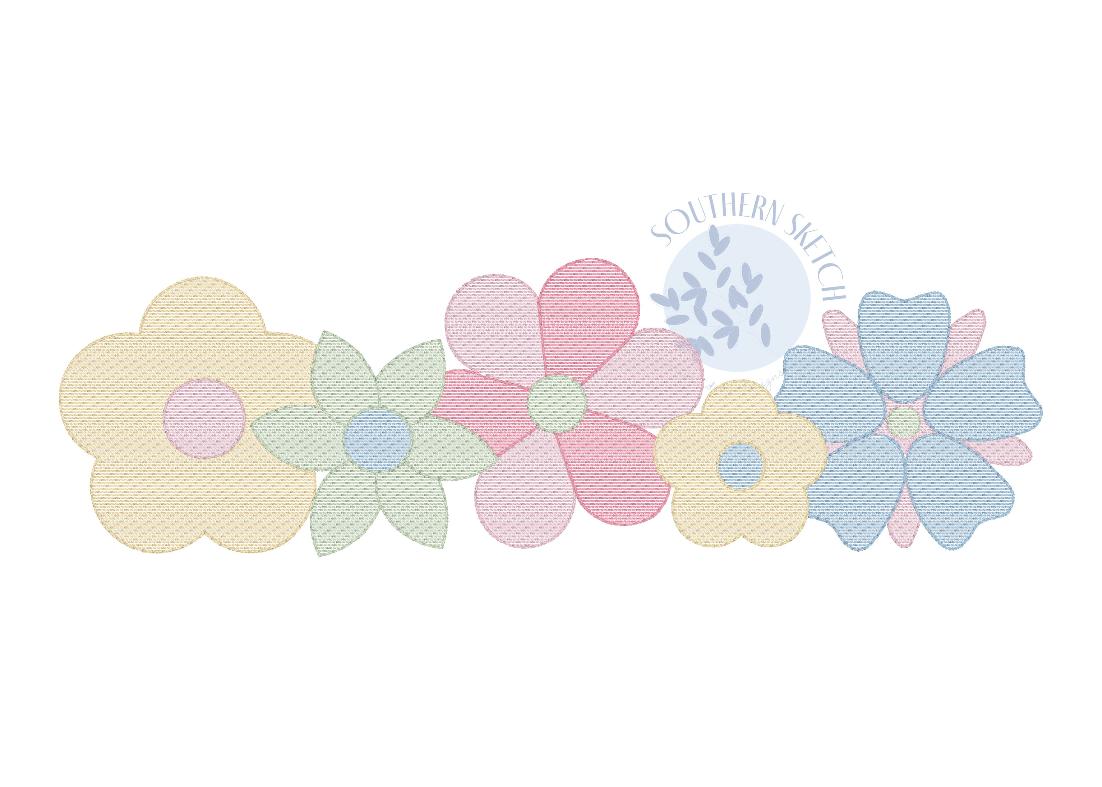 Patching Picture Spring Spring Flower Patch Machine Embroidery Design File – Southern Sketch ...